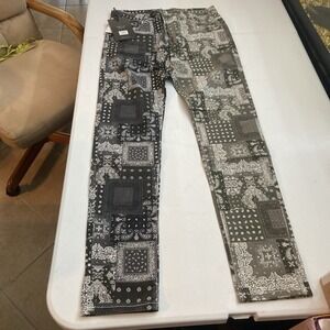 Embellish Two Toned Paisley Pants 30x32 Skinny‎
